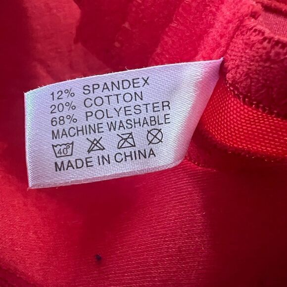 4/$25 Red floral mesh sheer negligée lingerie size 38 B sexy feminine romantic - Picture 7 of 7